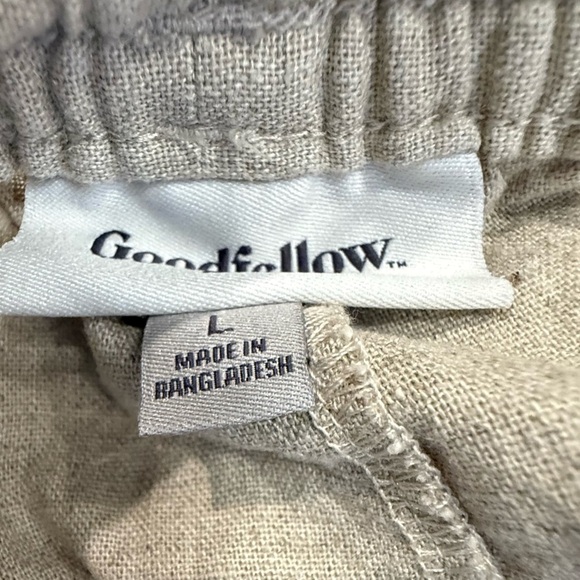 **Goodfellow & Co Linen-Blend Pants – Men’s Large, Beige, Regular Fit** - Picture 3 of 4